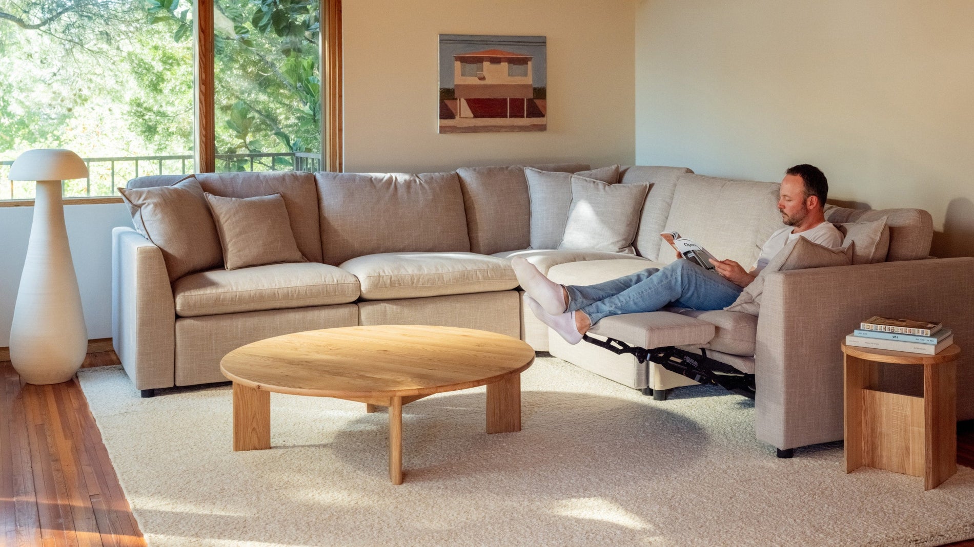 Lift Off Power Recliner 5-Piece Modular Sectional, Light Pebble_image